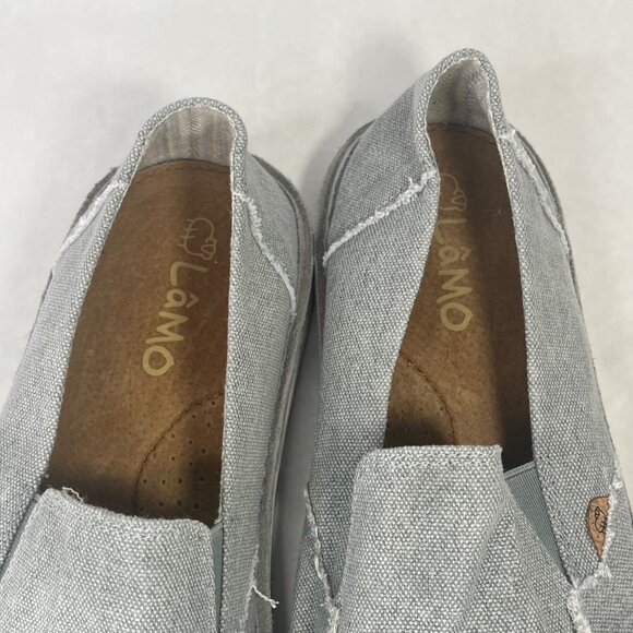 Womens Lamo Skipper Casual Slip-On Shoes W6 Grey Canvas Frayed Detail Lightweigh - Picture 4 of 6